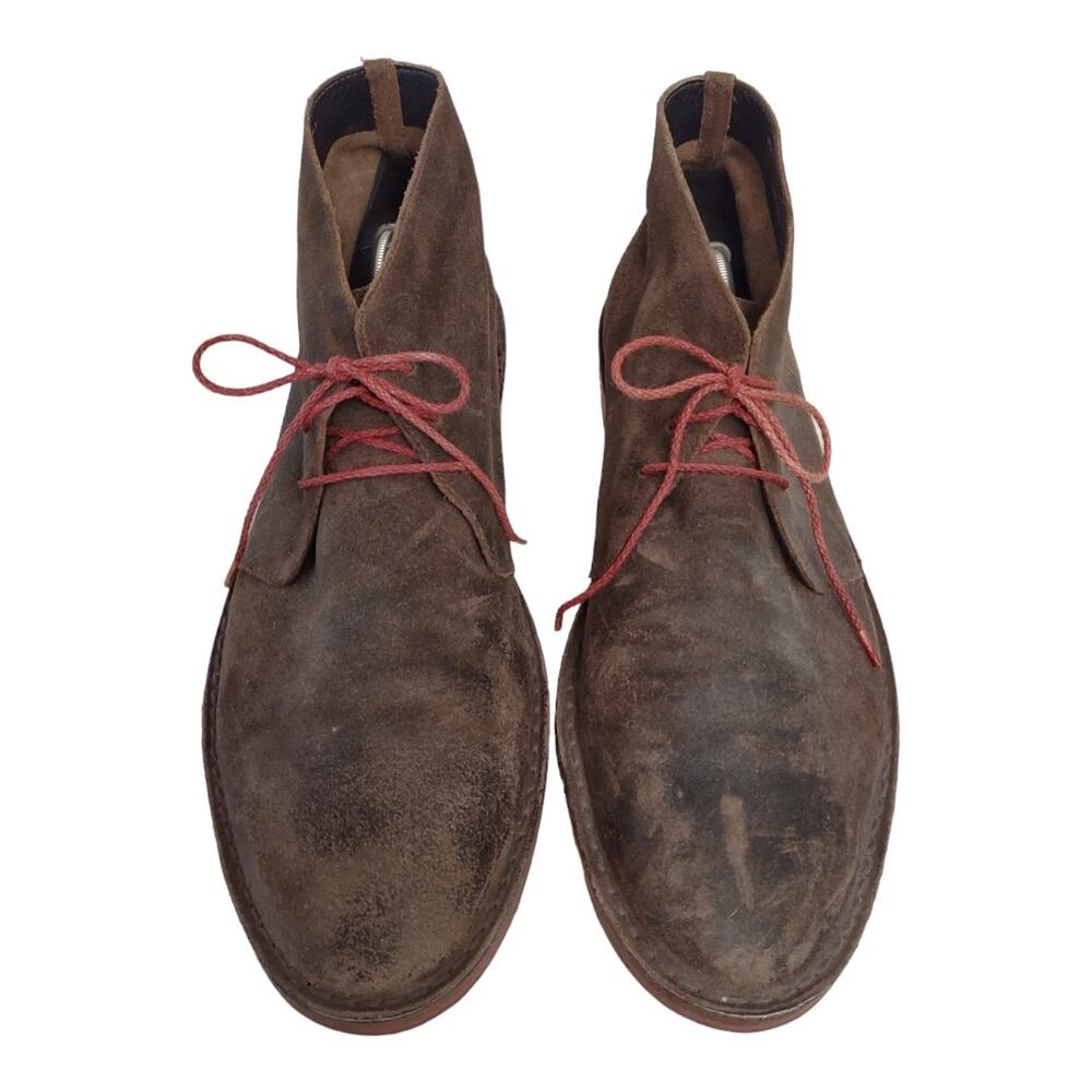 COLE HAAN Mens Brown Chukka Ankle Boots Sz 11 Leather Basic Suede Casual Shoes